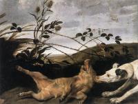 Frans Snyders - Greyhound Catching A Young Wild Boar